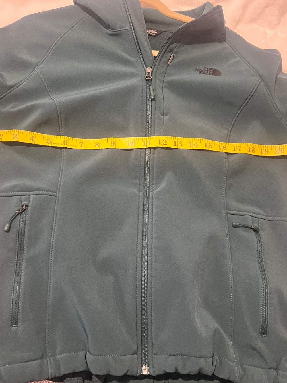 The North Face Apex Soft Shell Jacket Women's XL Green Fleece Lined Full Zip - Picture 14 of 16